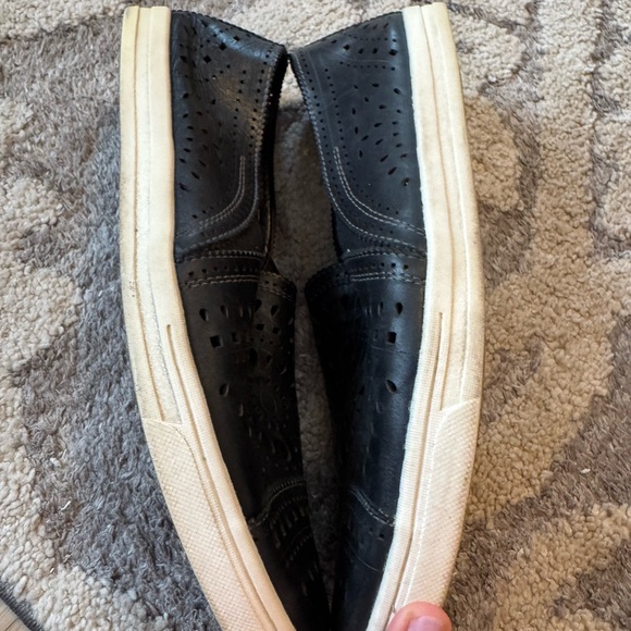 Earth Black Perforated Slip-On Shoes - Picture 3 of 6